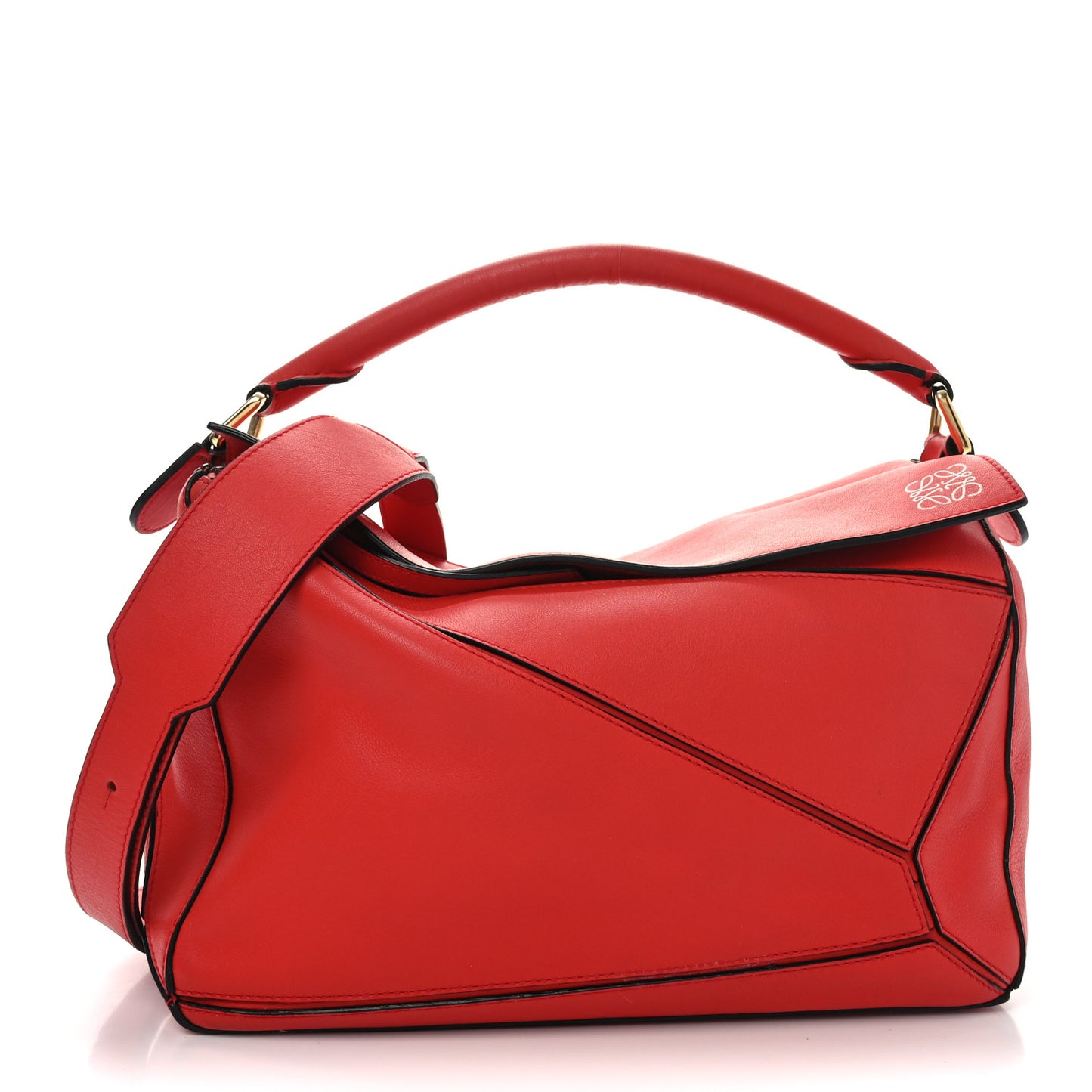 Calfskin Medium Puzzle Bag Scarlet