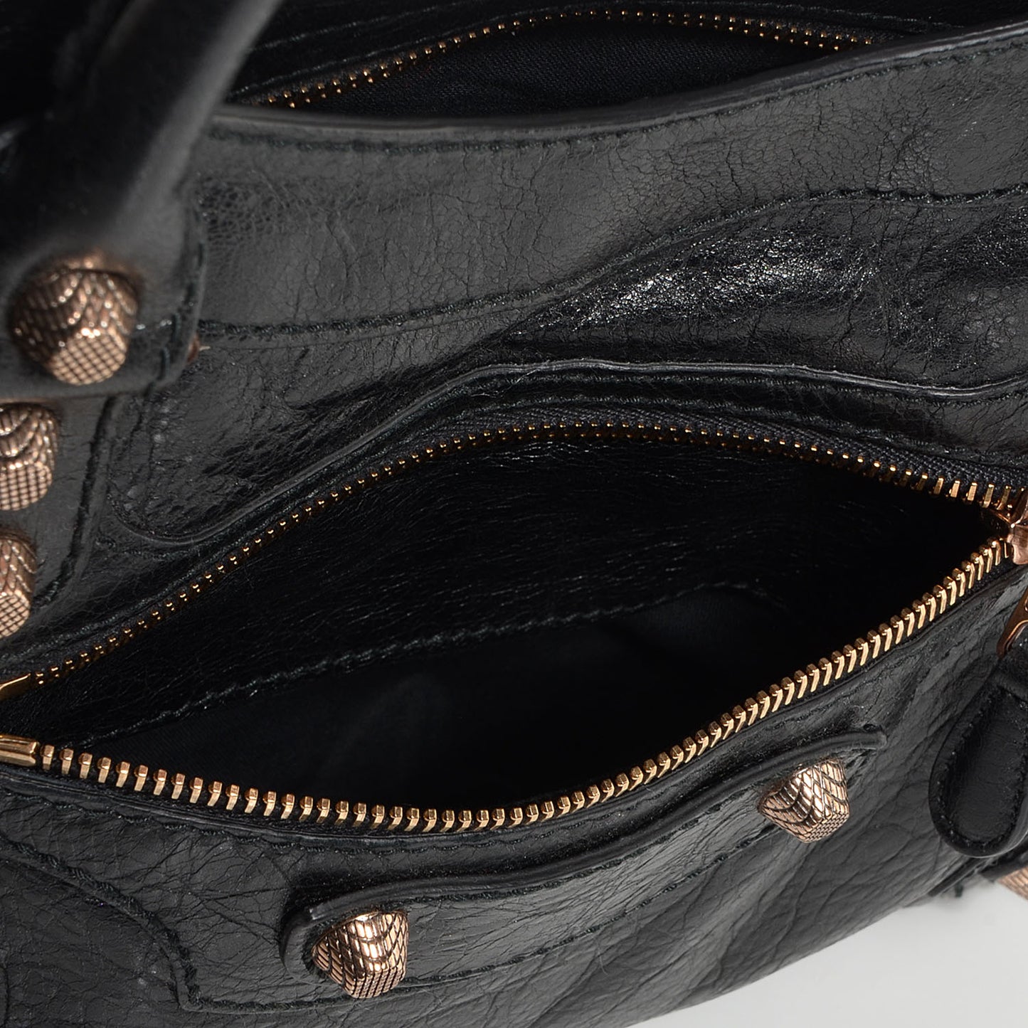 Agneau Giant 12 Rose Gold Hardware Town Black