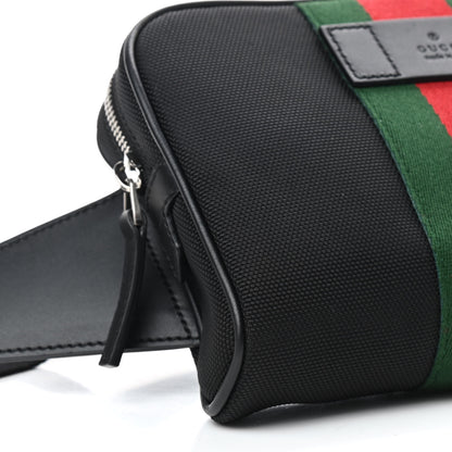 Gucci Canvas Web Slim Belt Bag Black 8 of 9