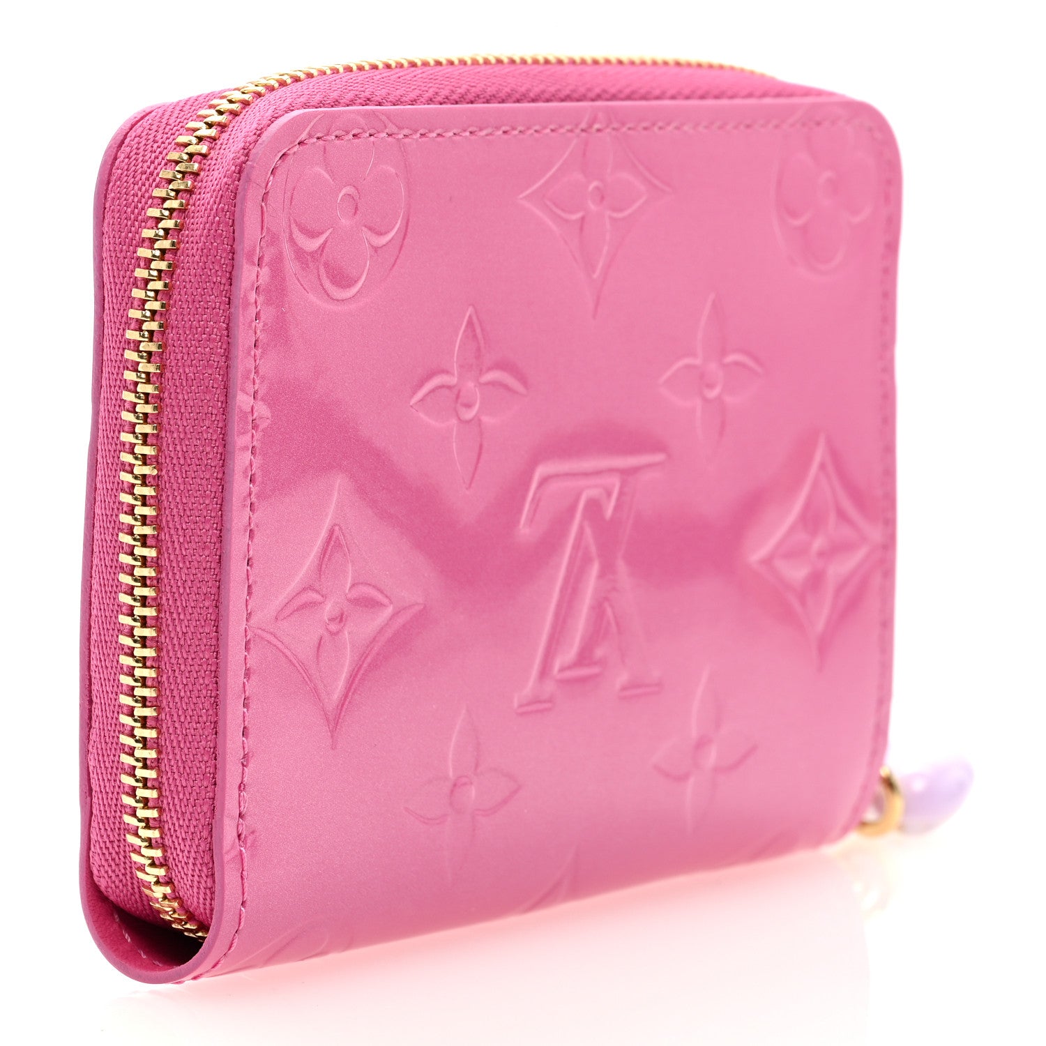 Louis Vuitton Vernis Enamel Heart Zippy Coin Purse Neon Pink 3 of 6