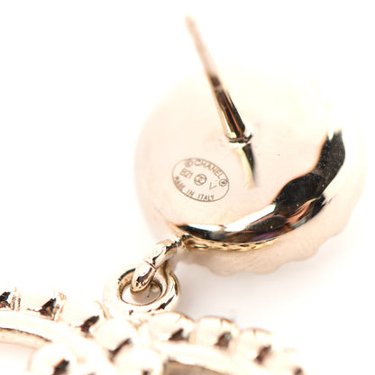 Chanel Crystal Pearl Bow-tiful CC Drop Earrings Gold 4 of 4