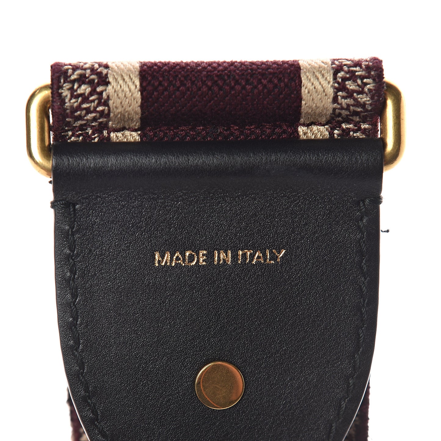 Canvas Embroidered Shoulder Strap Burgundy
