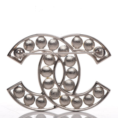 Chanel Pearl CC Brooch Blue Silver 3 of 4
