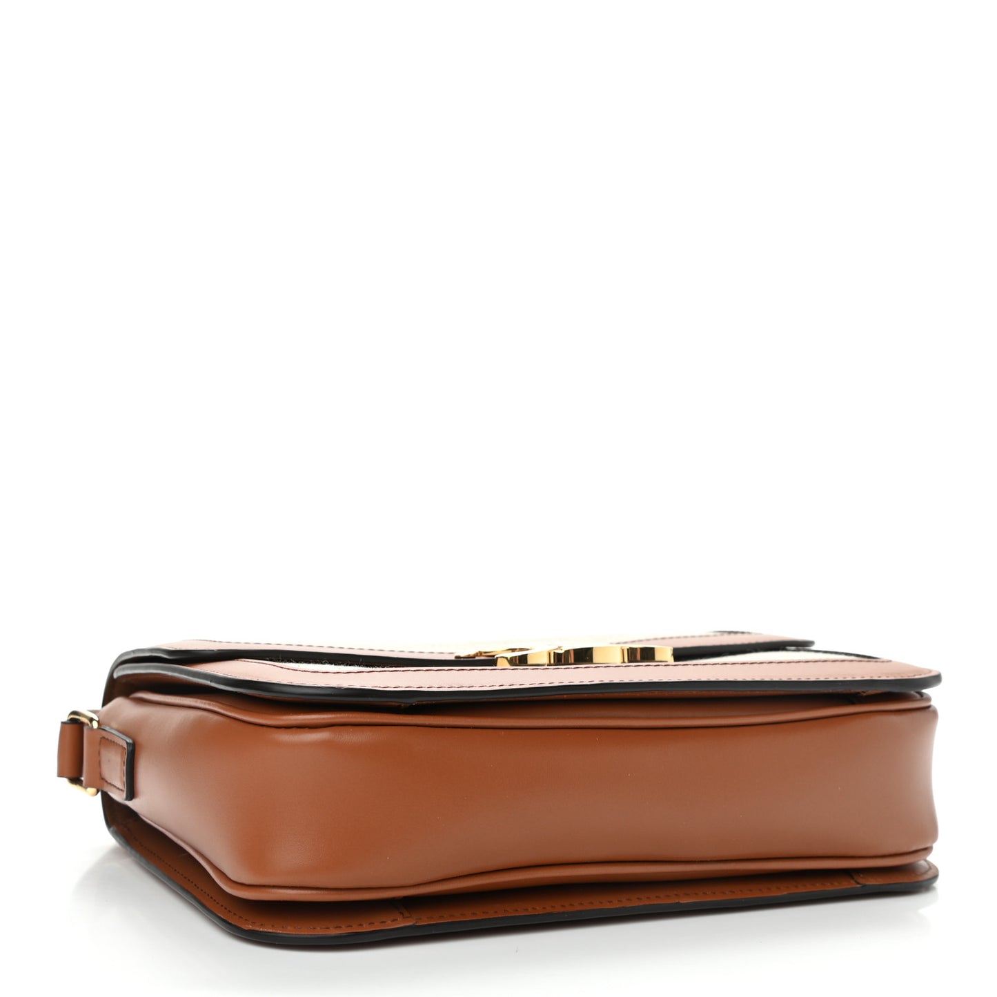 Textile Calfskin Classique Triomphe Bag Natural Tan