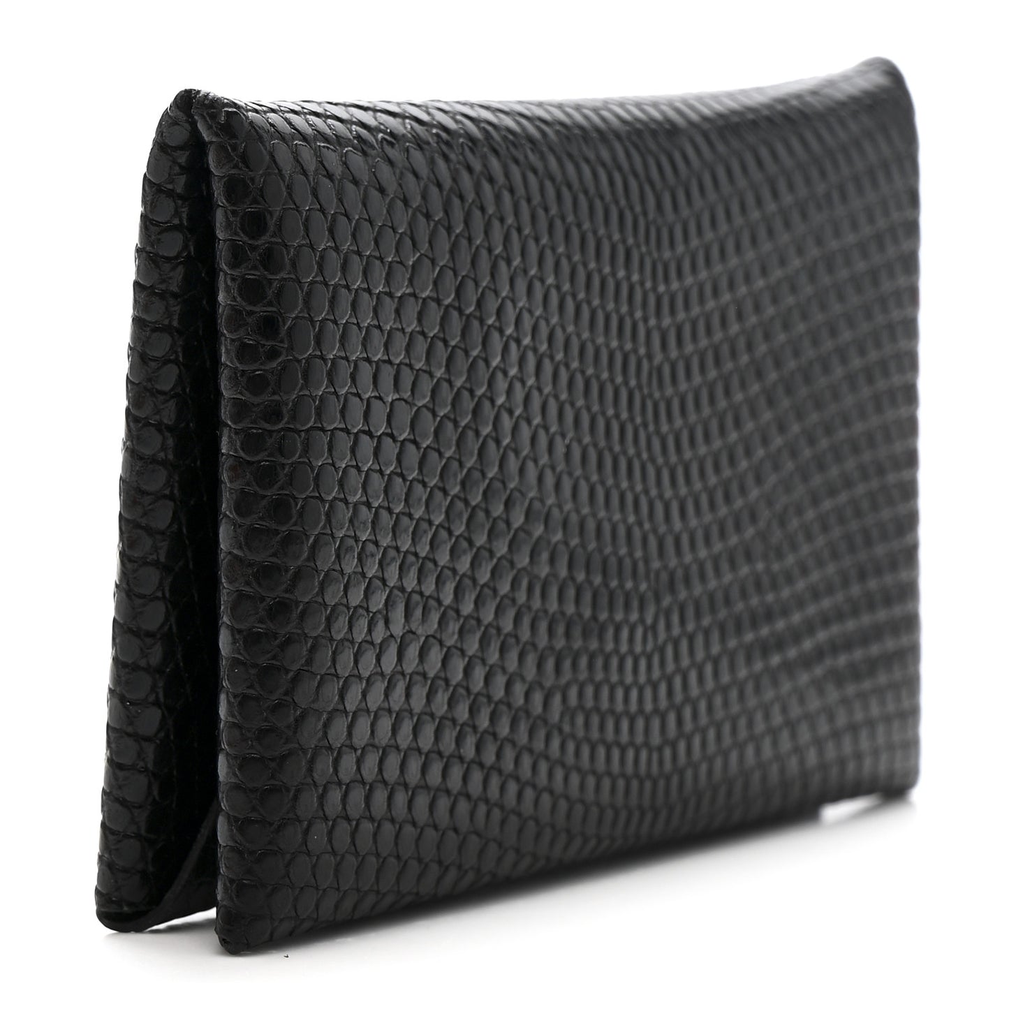 Lizard Calvi Card Case Black