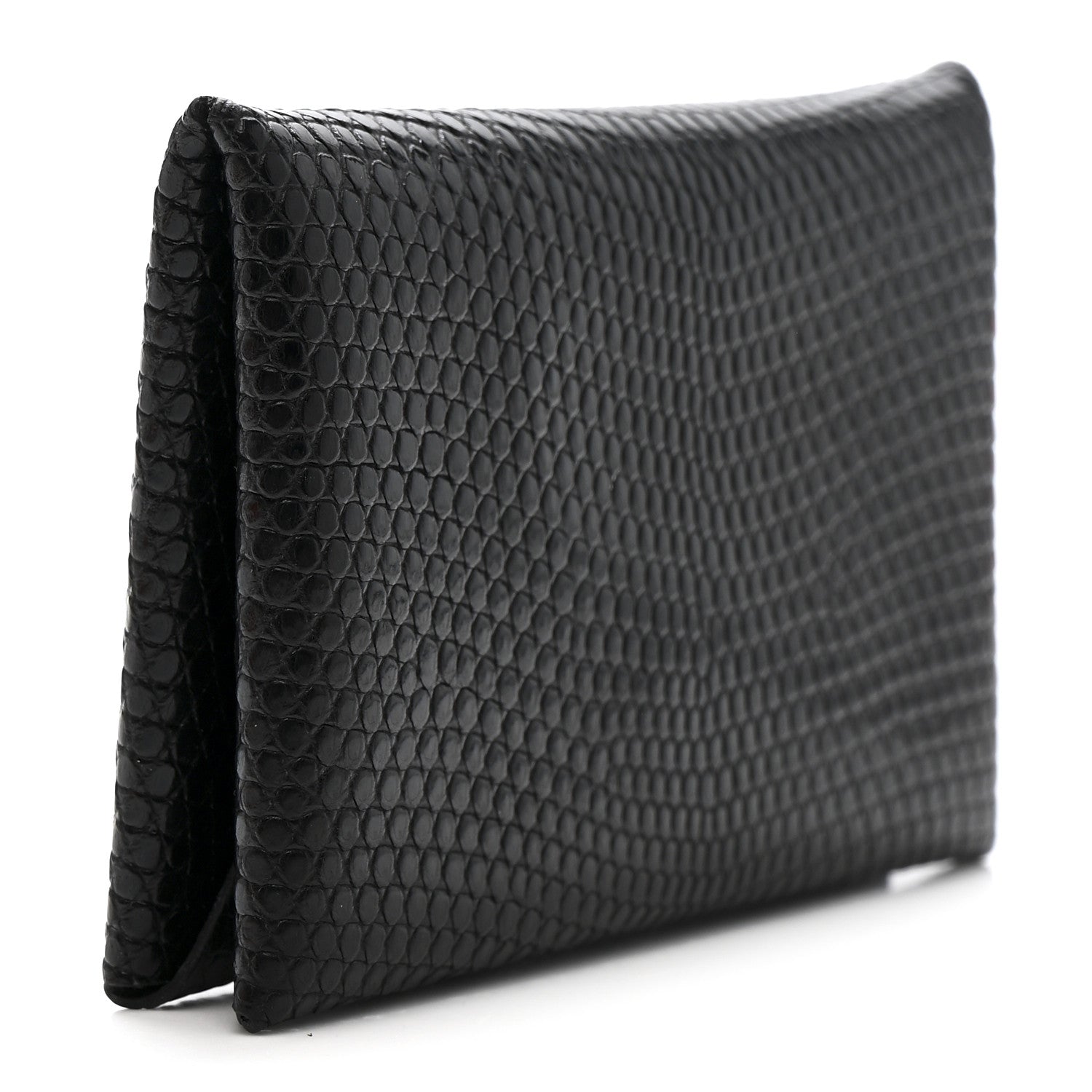 Hermes Lizard Calvi Card Case Black 3 of 8