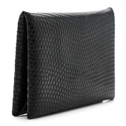 Hermes Lizard Calvi Card Case Black 3 of 8