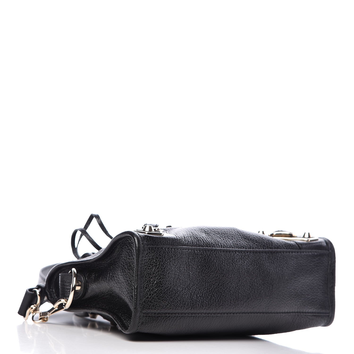 Balenciaga Chevre Gold Metallic Edge Hardware Mini City Black 4 of 9