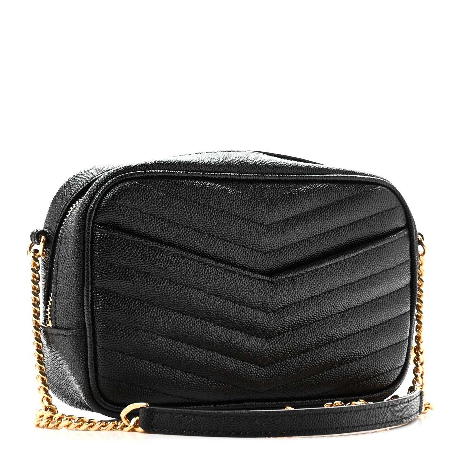 Saint Laurent Grain De Poudre Matelasse Monogram Mini Lou Camera Bag Black 3 of 10