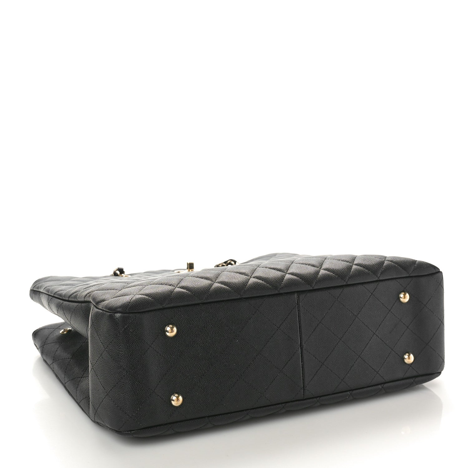 Chanel Caviar Quilted Large CC Shopping Tote Black 4 of 10