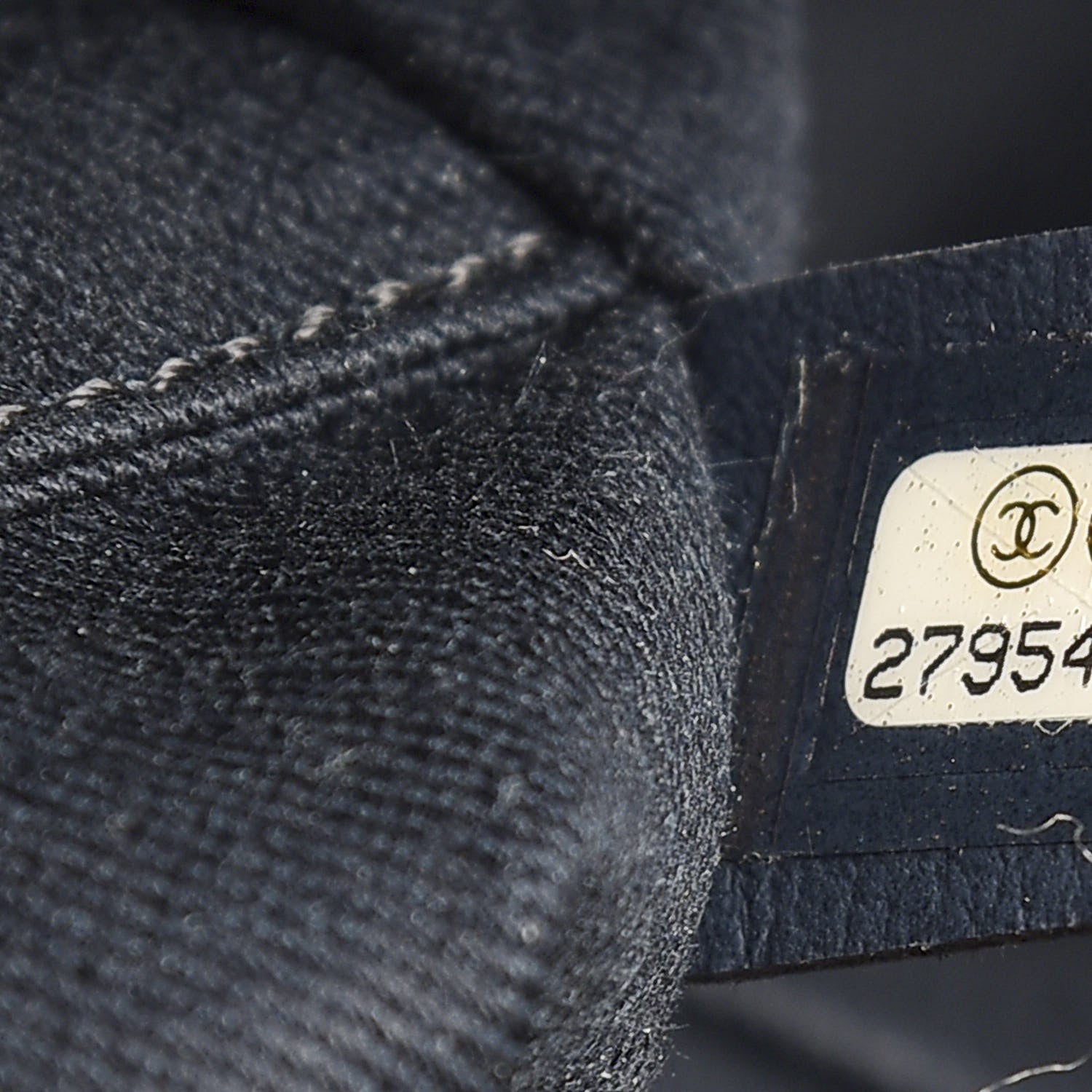 Chanel Lurex Canvas Small Deauville Tote Navy Blue Gold 6 of 9