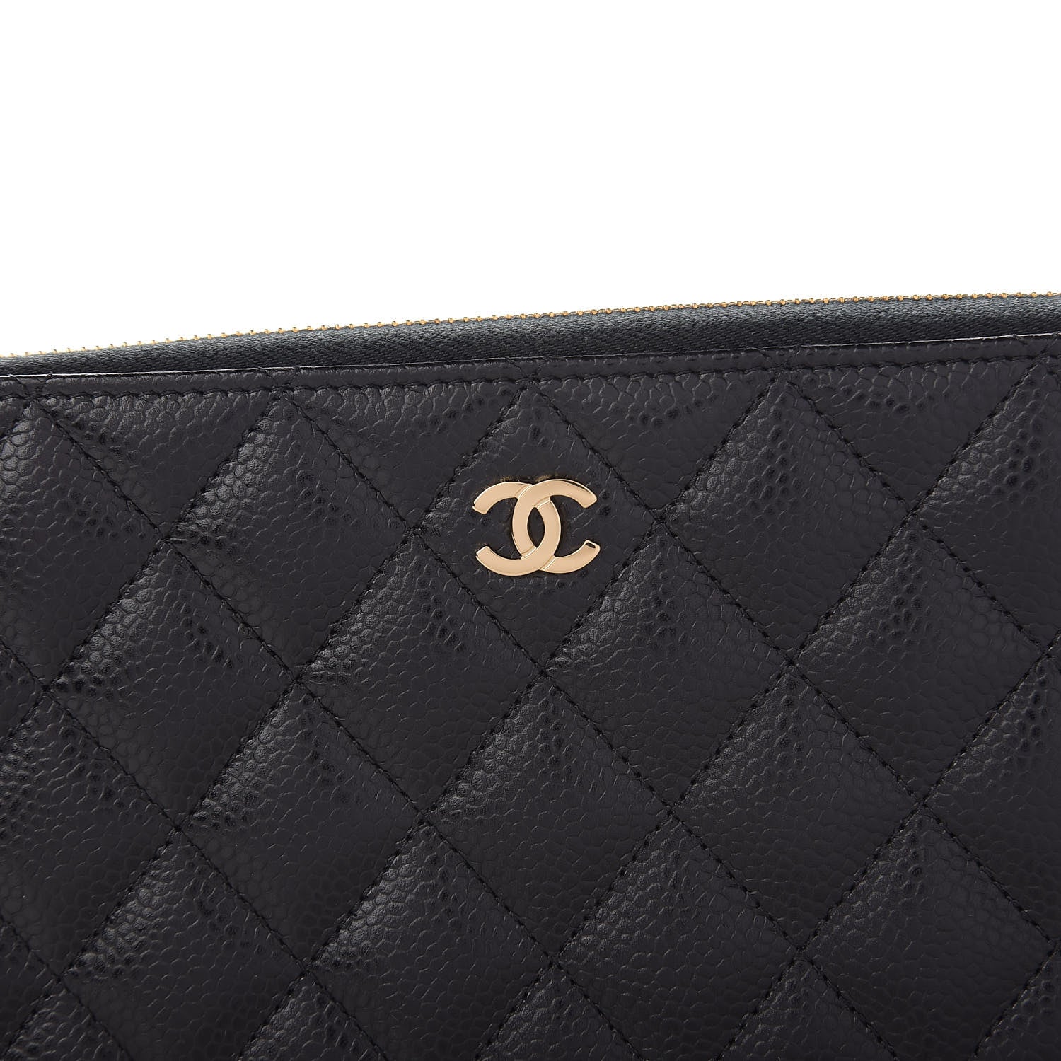Chanel Caviar Quilted Large Gusset Zip Around Wallet Black 13 of 14
