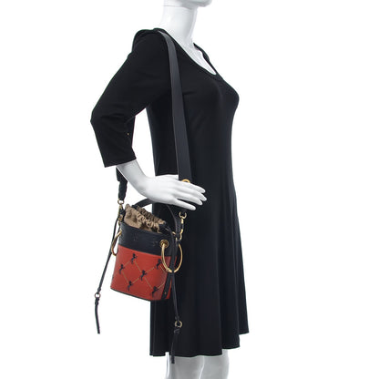 Chloe Smooth Calfskin Little Horses Embroidered Mini Roy Bucket Bag Earthy Red 2 of 8