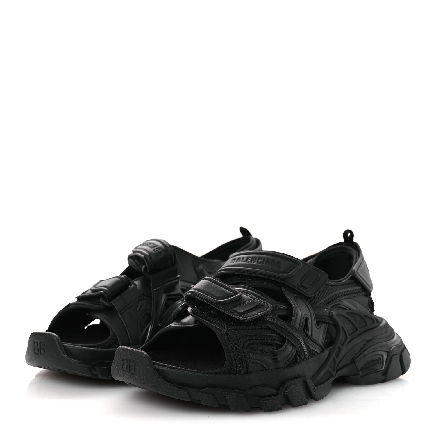 Balenciaga Neoprene Rubber Womens Track Sandals 37 Black 4 of 10