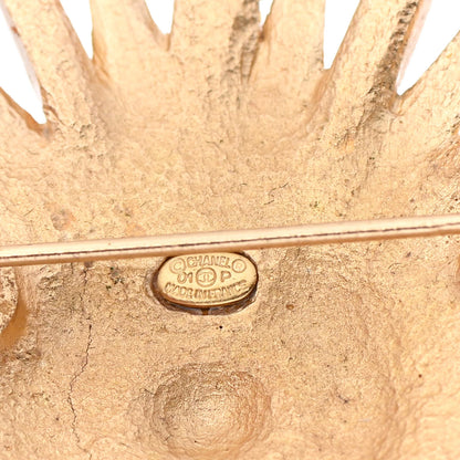 Chanel Crystal Starburst CC Brooch Gold 3 of 4