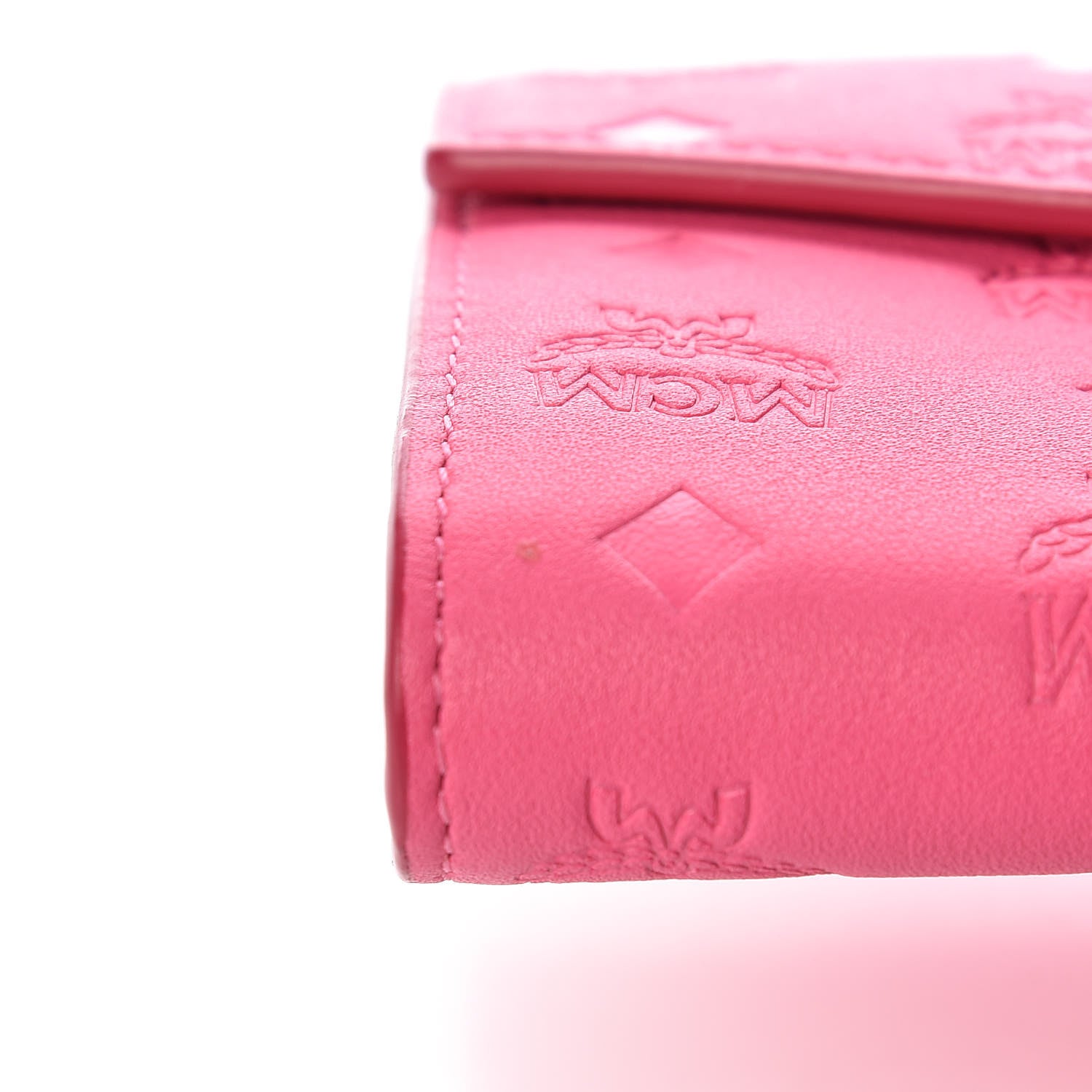 MCM Calfskin Ottomar Large Patricia Wallet On Chain Pink 7 of 8