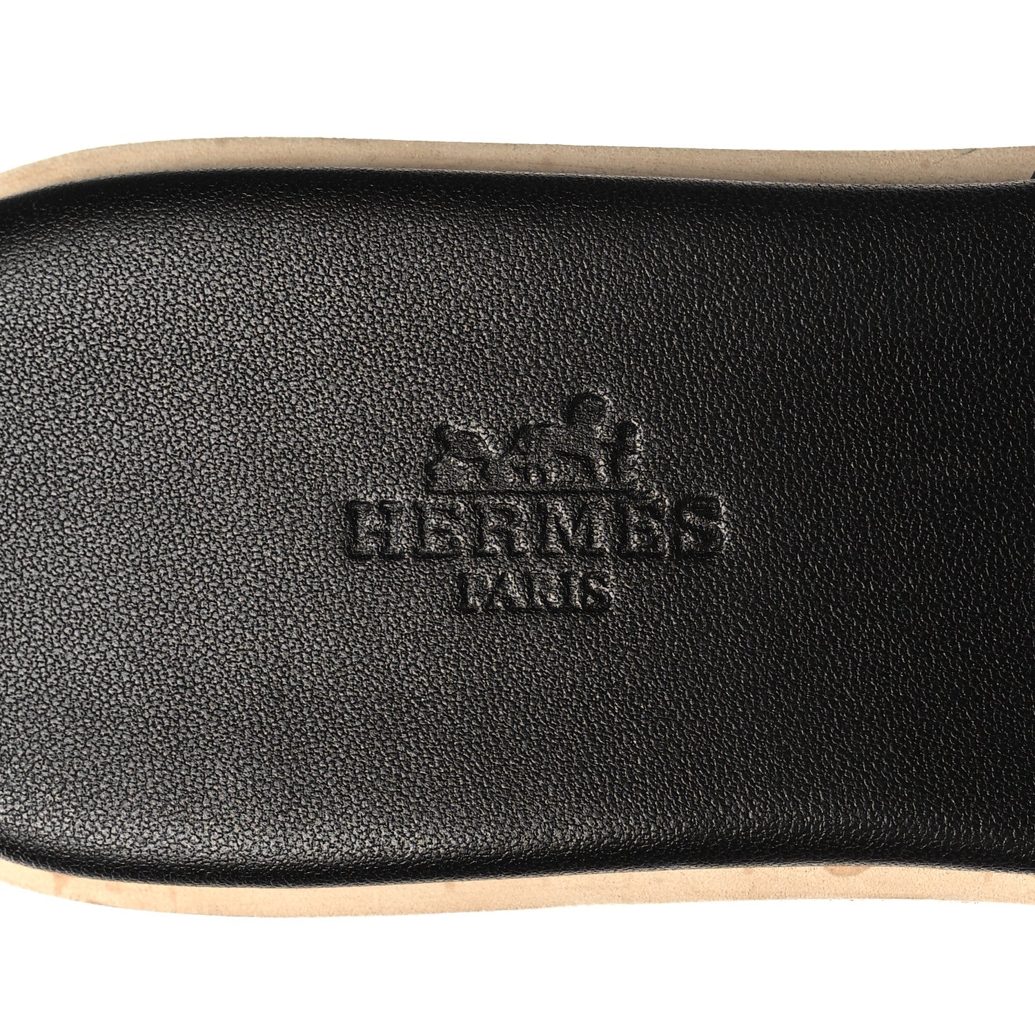 Hermes Calfskin Cork Eze 30 Sandals 38 Black 8 of 9