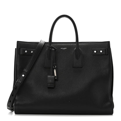 Saint Laurent Grained Calfskin Large Souple Sac De Jour Black 1 of 9