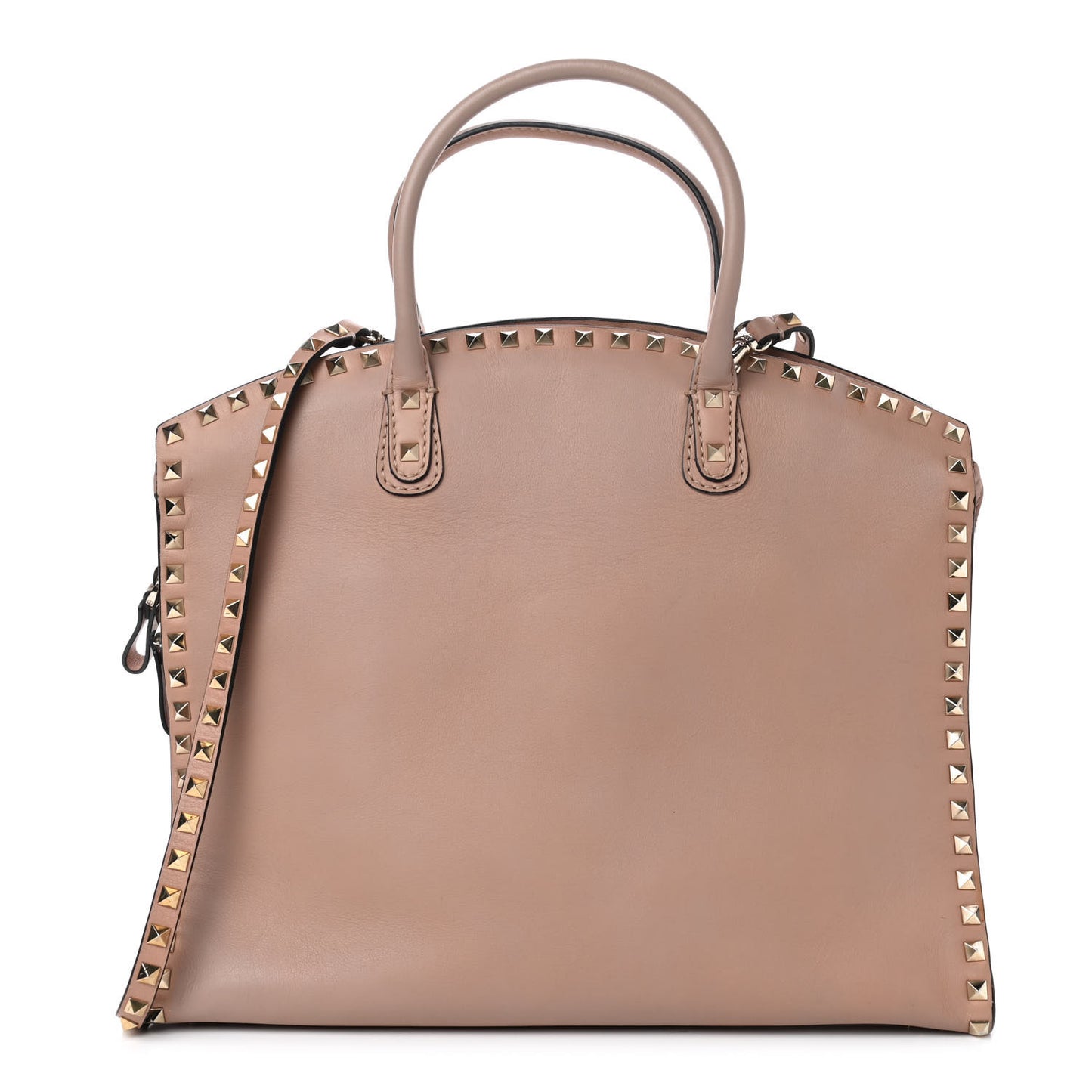 Vitello Rockstud Dome Shopper Soft Noisette