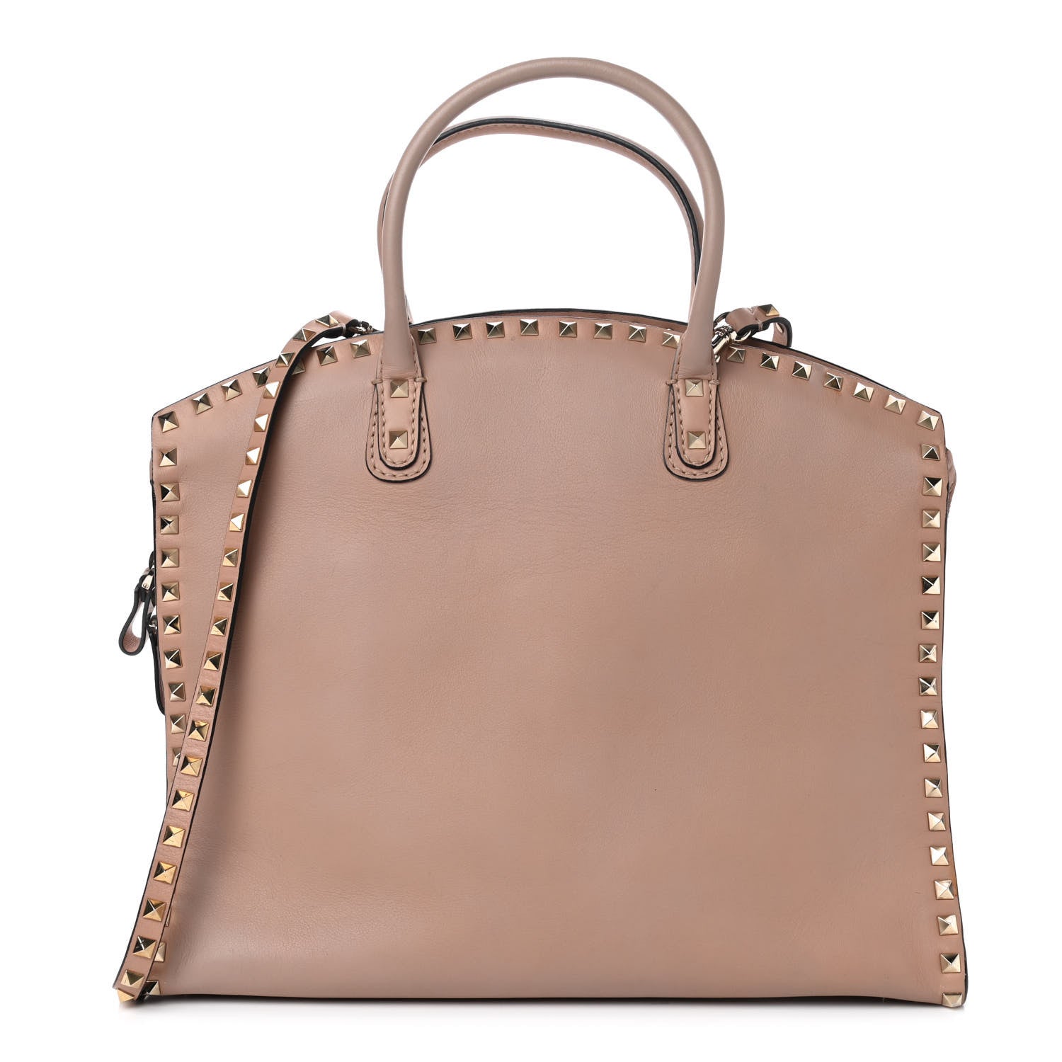 Valentino Garavani Vitello Rockstud Dome Shopper Soft Noisette 1 of 4