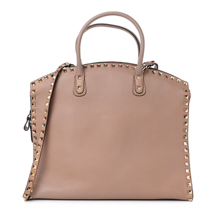 Valentino Garavani Vitello Rockstud Dome Shopper Soft Noisette 1 of 4