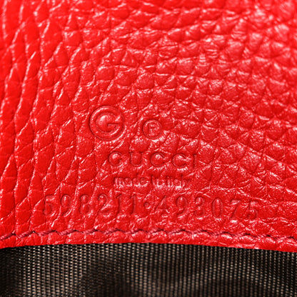 Gucci Pebbled Calfskin Soho Wallet on Chain Tabasco Red 6 of 10