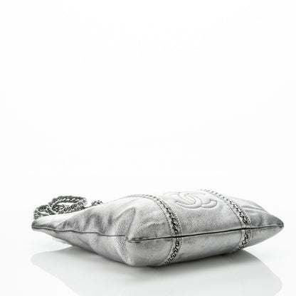 Chanel Metallic Goatskin Luxe Ligne Tote Silver 4 of 7