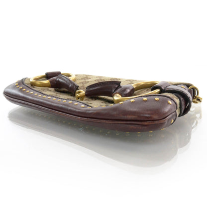 Gucci Monogram Studded Horsebit Clutch 5 of 8