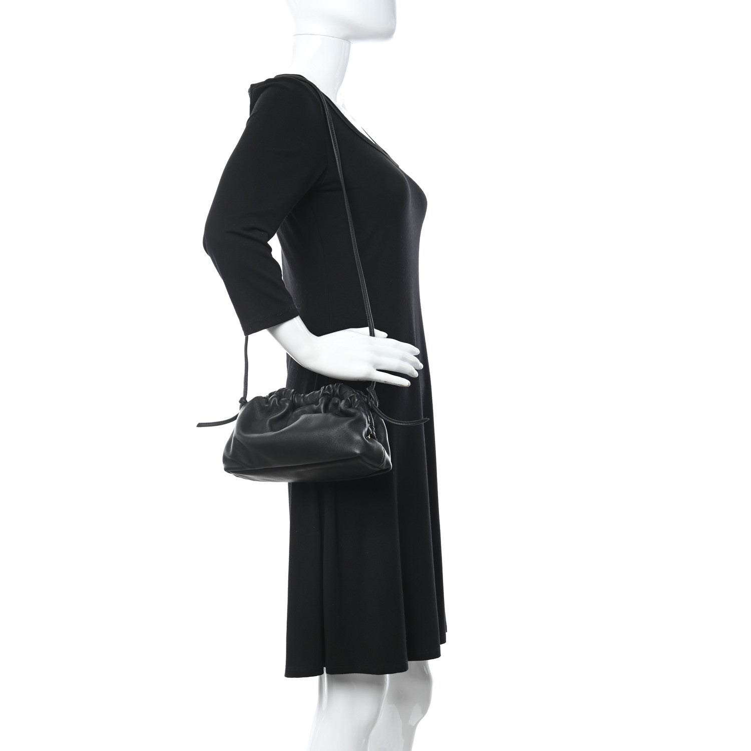 Mansur Gavriel Lambskin Mini Cloud Clutch Black Flamma 2 of 13