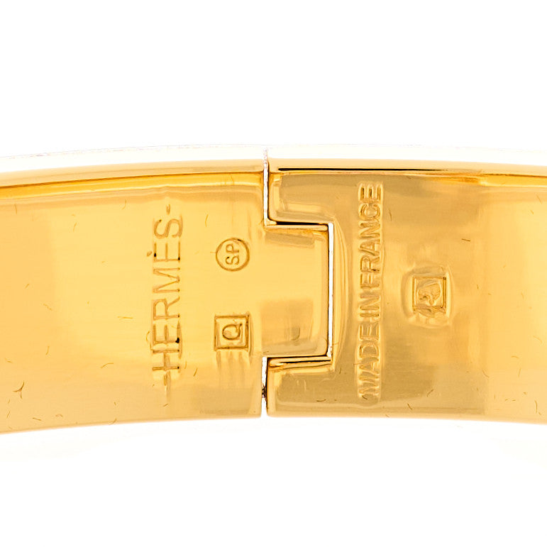 Enamel Narrow Clic Clac H Bracelet PM Orange
