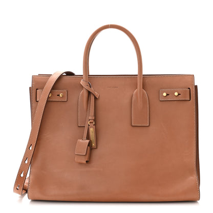 Saint Laurent Smooth Calfskin Medium Supple Sac De Jour Brown 1 of 11