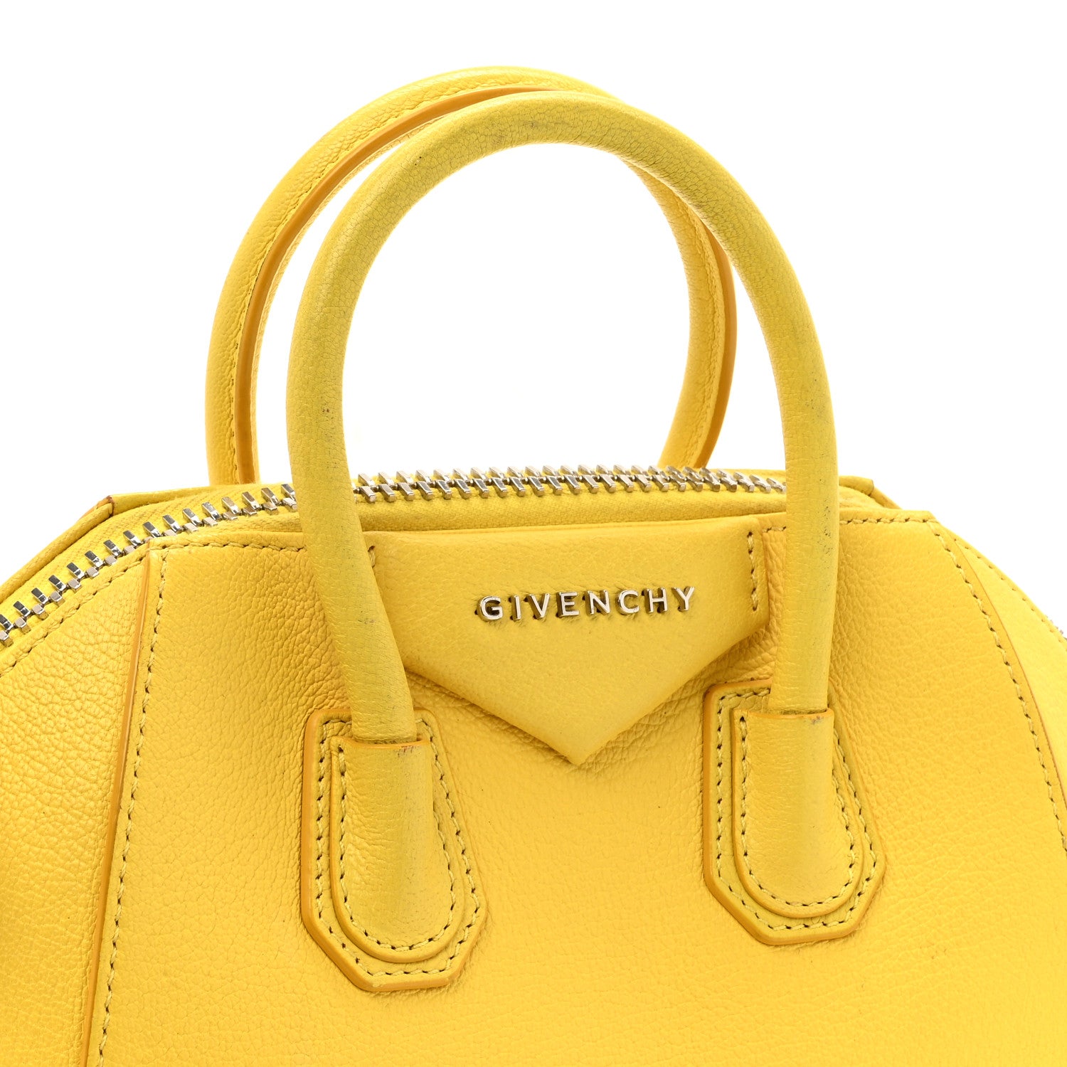 Givenchy Sugar Goatskin Mini Antigona Yellow 17 of 18