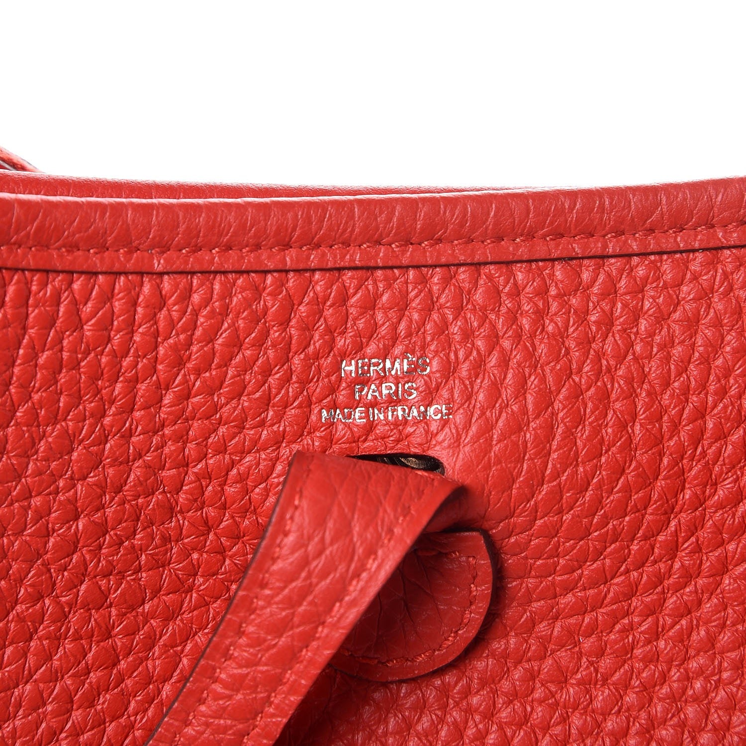 Hermes Taurillon Clemence Evelyne TPM Rouge Tomate 6 of 8