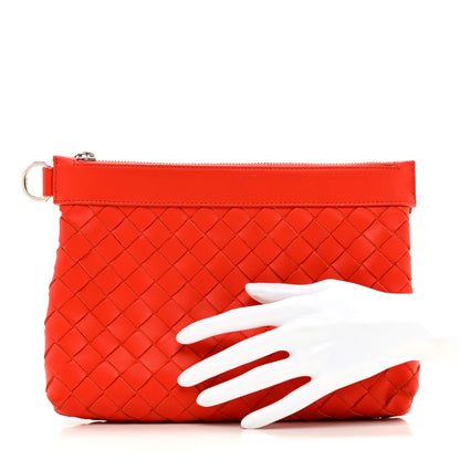 Bottega Veneta Nappa Intrecciato Zip Pouch Vesuvio 2 of 7