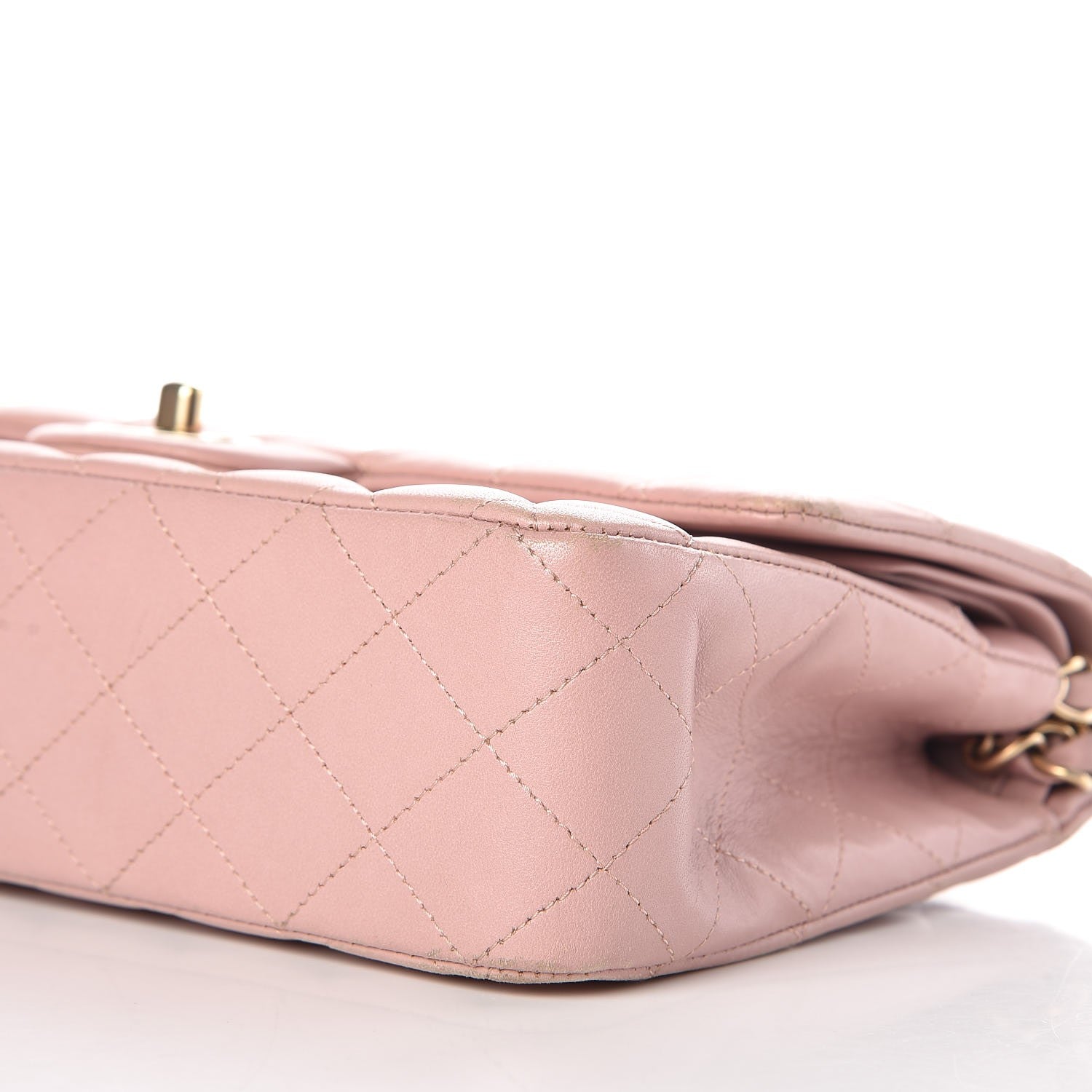 Chanel Lambskin Quilted Medium Double Flap Light Pink 12 of 14