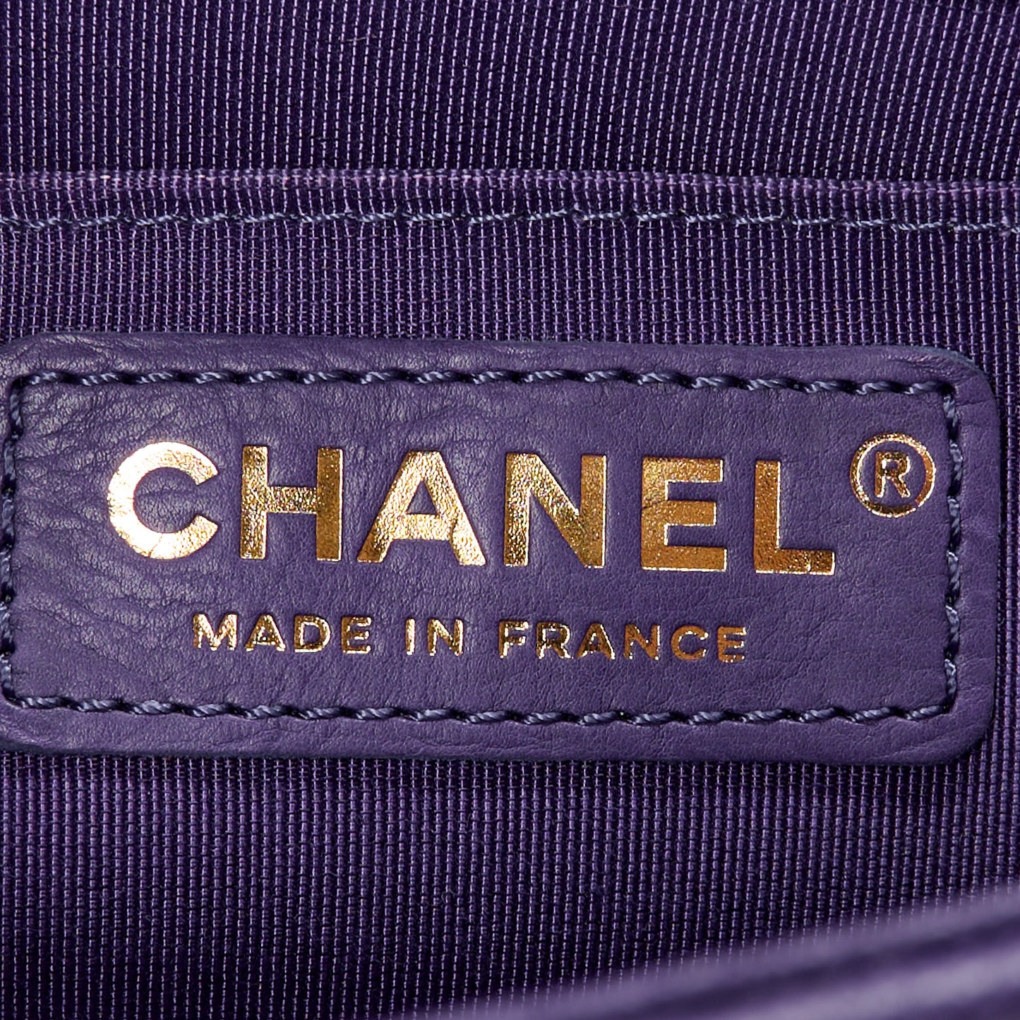 Caviar Chevron Quilted Small Boy Flap Purple