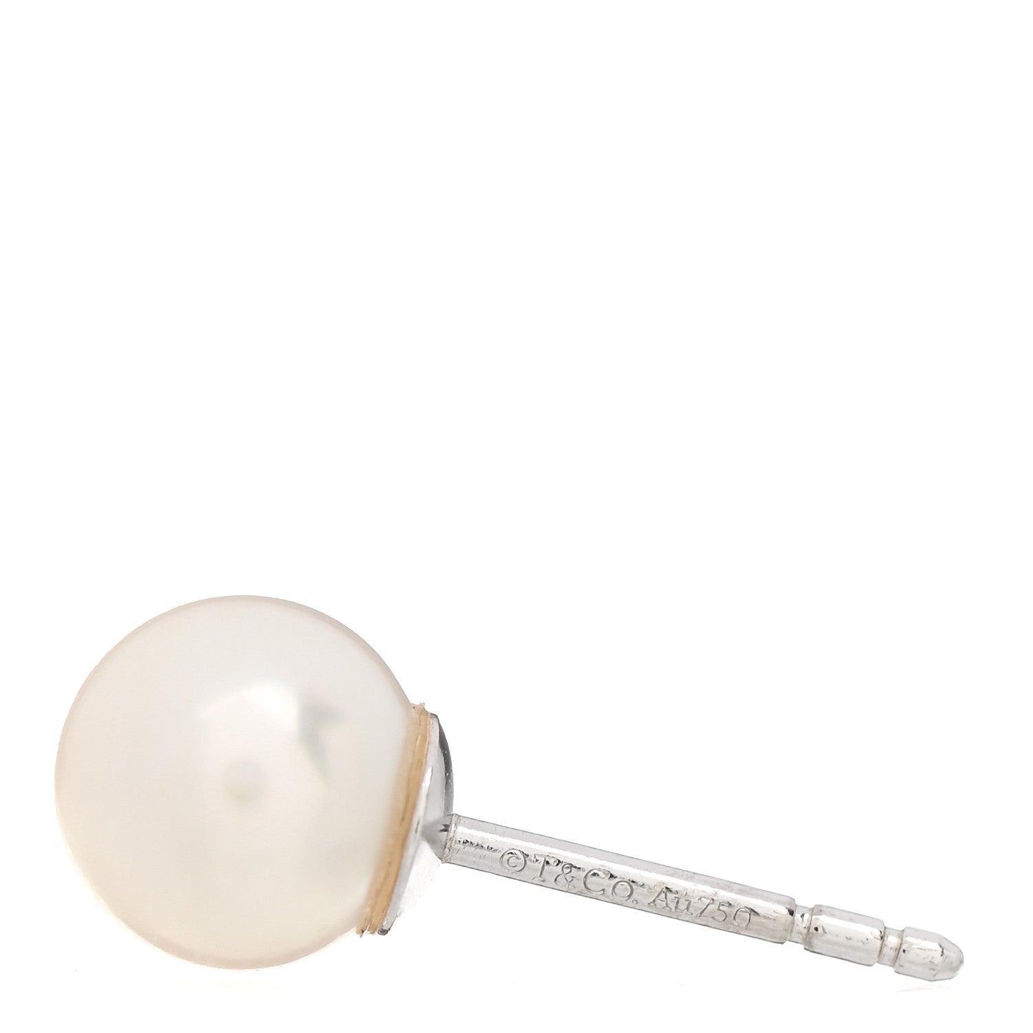 Tiffany 18K White Gold Akoya Pearl 6-6.5mm Signature Pearl Earrings 4 of 4