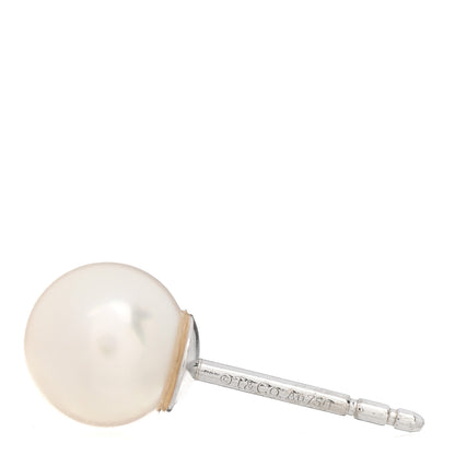 Tiffany 18K White Gold Akoya Pearl 6-6.5mm Signature Pearl Earrings 4 of 4