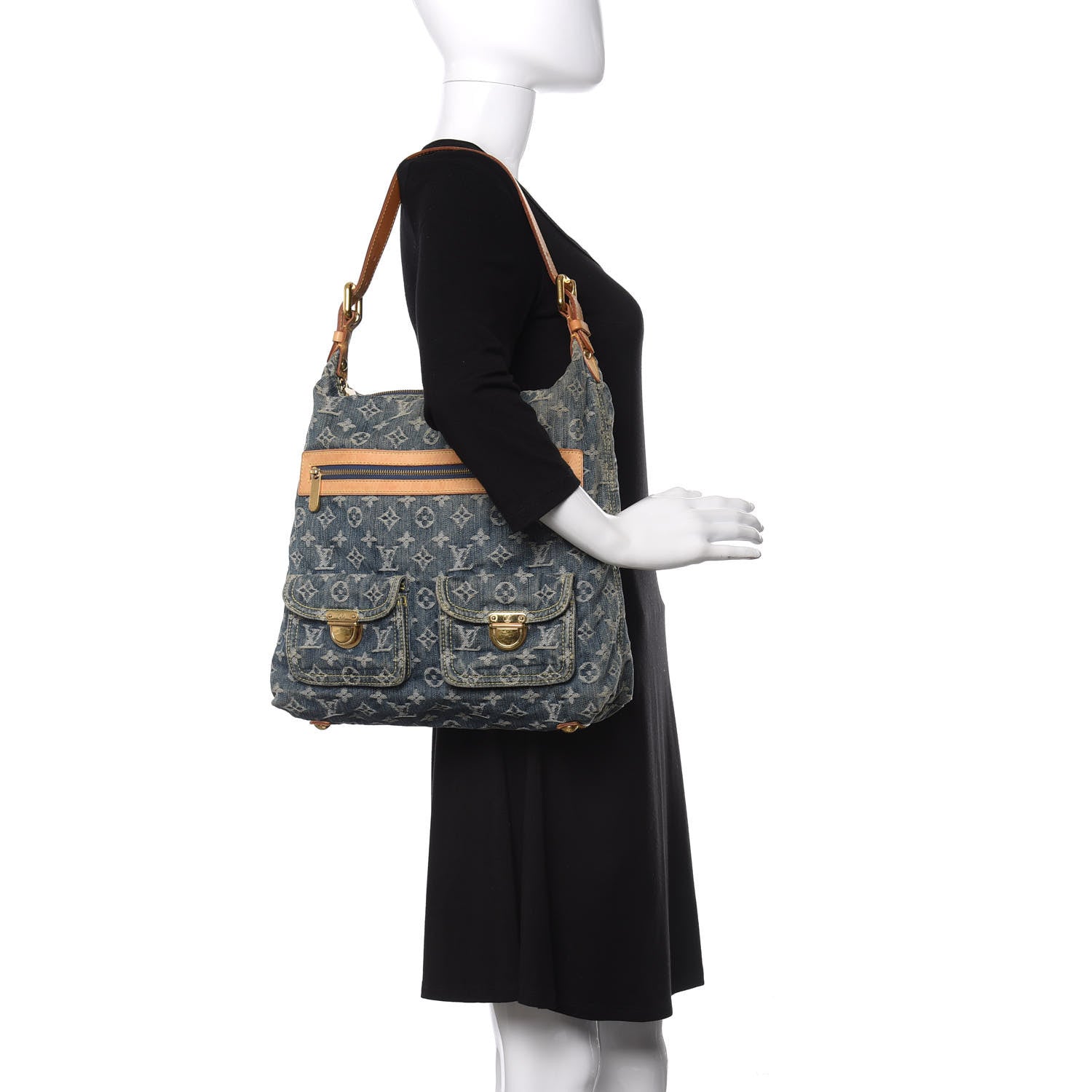 Louis Vuitton Denim Baggy GM Blue 2 of 10