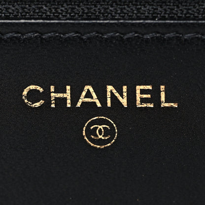 Chanel Lambskin Quilted All About Chanel Wallet On Chain WOC Black 6 of 13