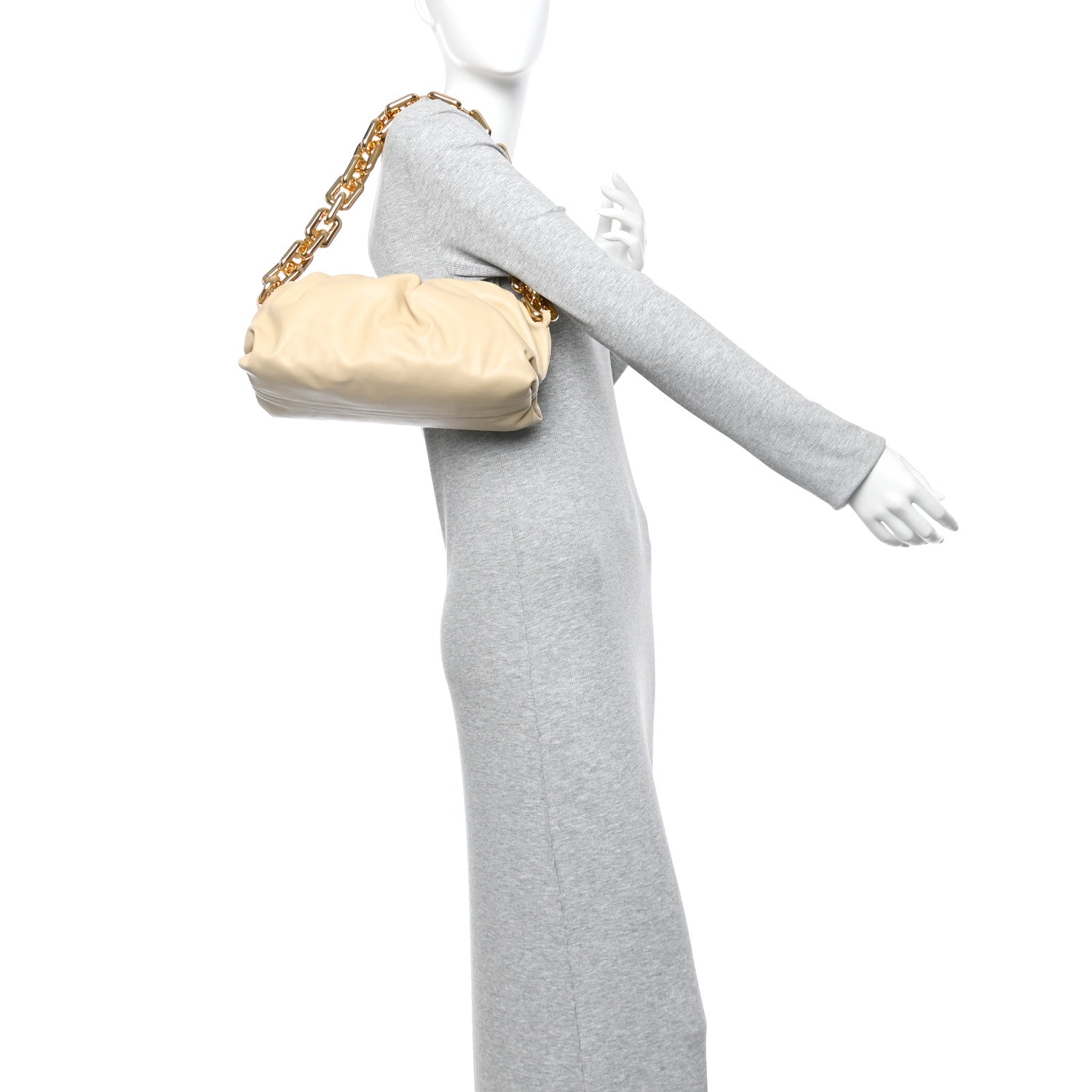 Bottega Veneta Calfskin The Pouch Chain Porridge 2 of 10