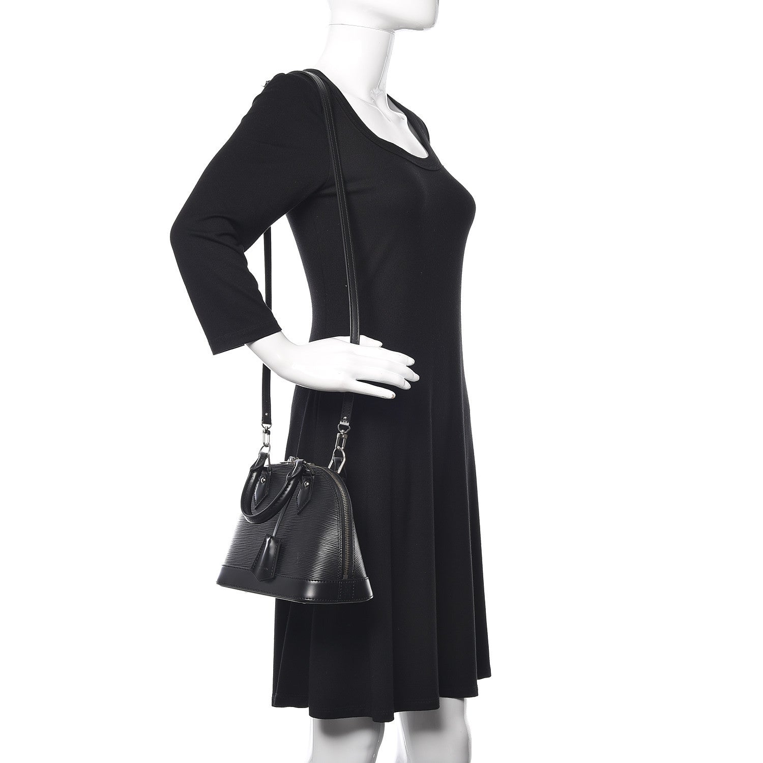 Louis Vuitton Epi Alma BB Black 3 of 11