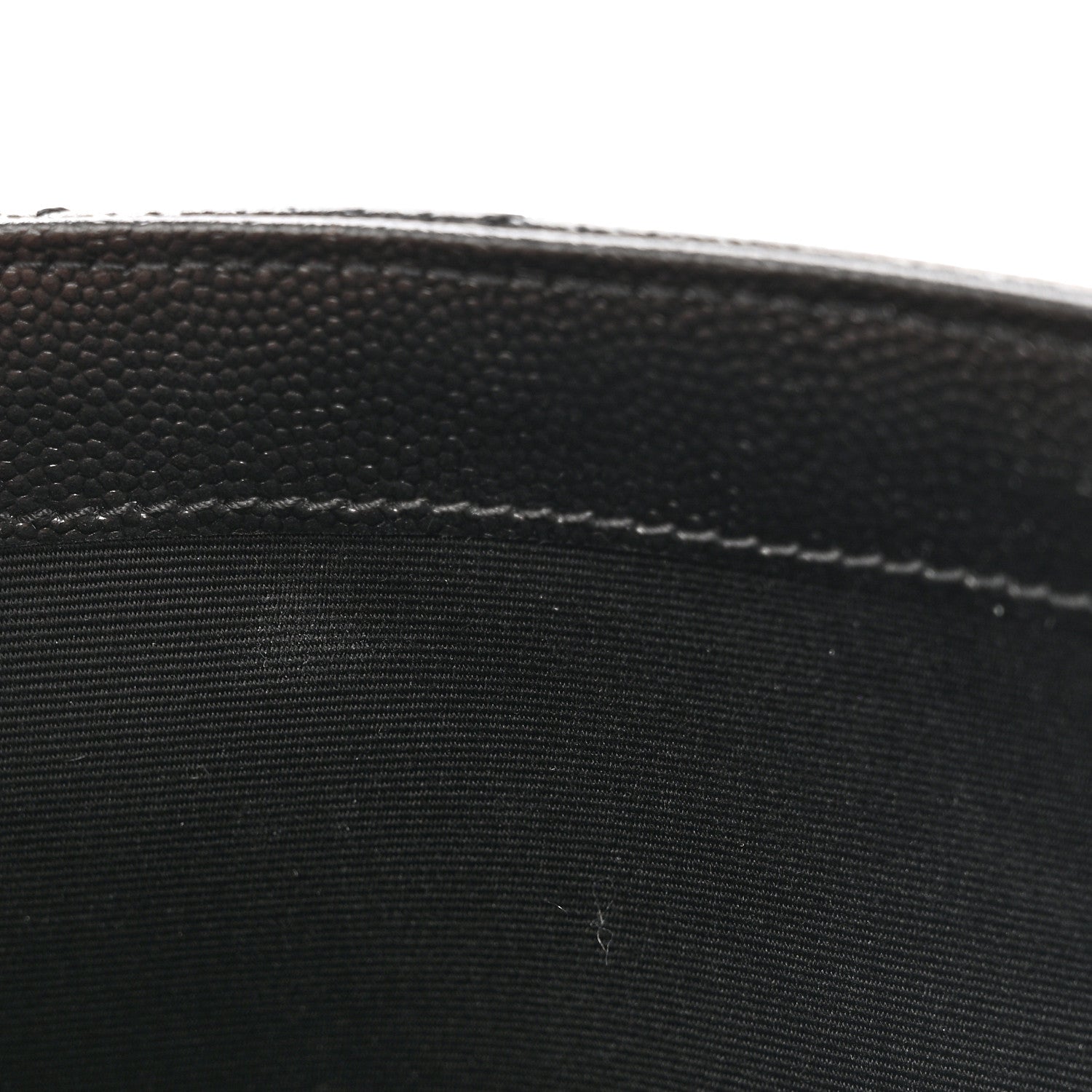 Saint Laurent Grain De Poudre Matelasse Chevron Monogram Envelope Clutch Black 8 of 10