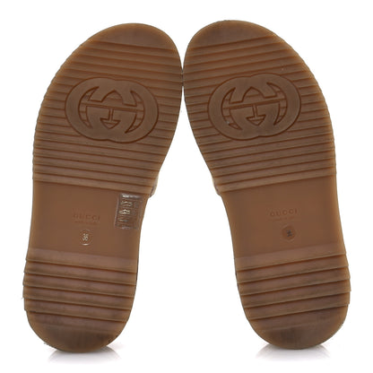 Gucci Canvas GG Monogram Angelina Platform Slide Sandals 36 Beige Ruggine 14 of 30