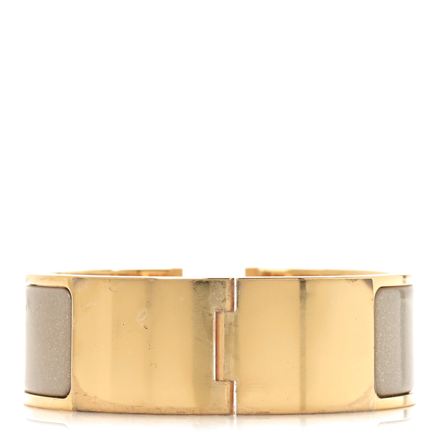 Enamel Glitter Wide Clic Clac H Bracelet PM  Marron Glace