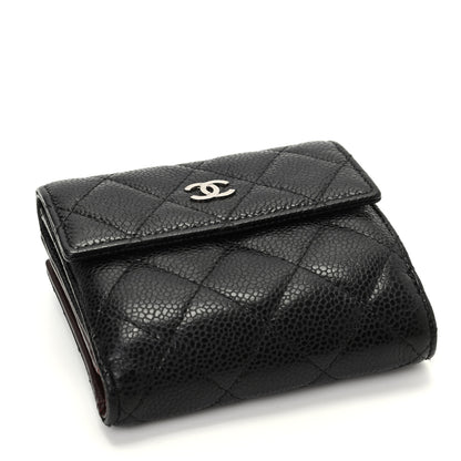 Chanel Caviar Quilted Compact French Flap Wallet Black 4 of 7