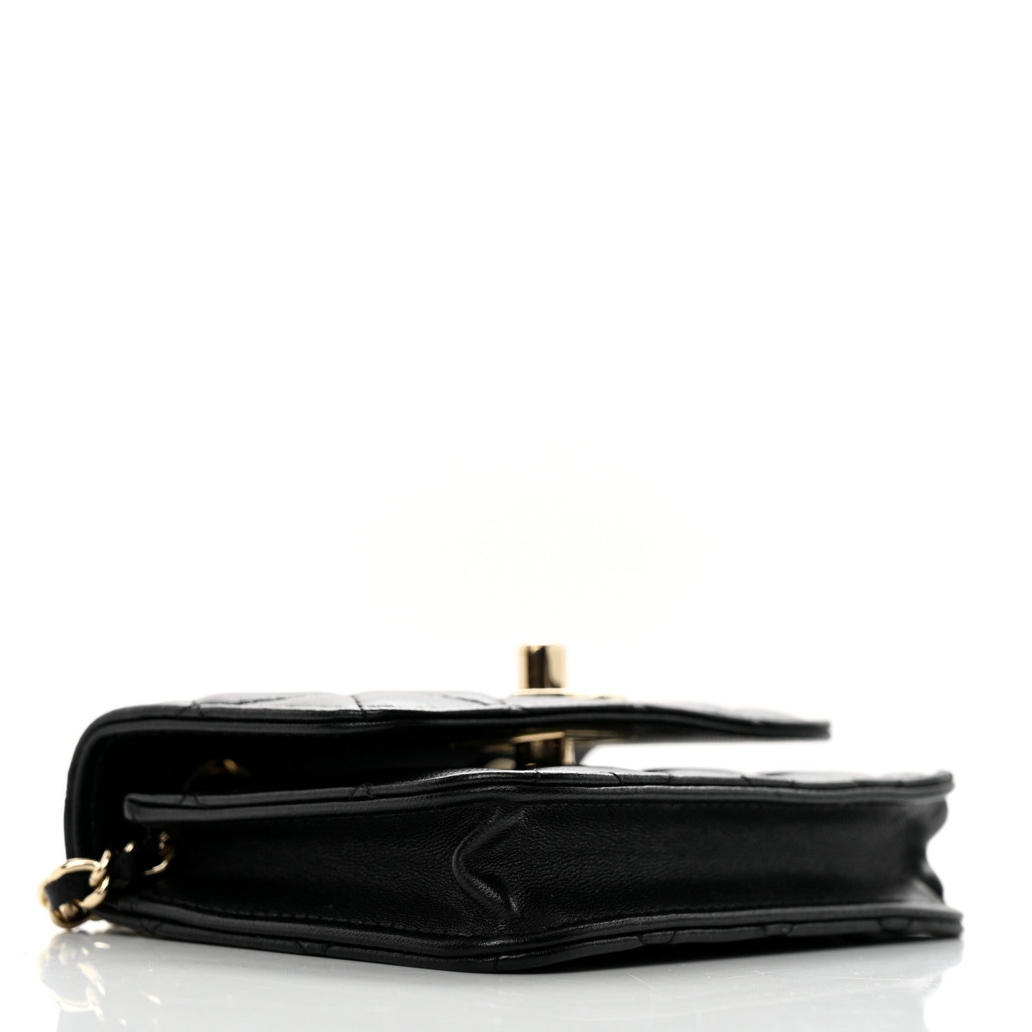 Chanel Lambskin Quilted Trendy CC Card Holder On Chain Black 4 of 12