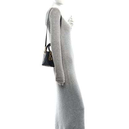 Christian Dior Lambskin Cannage Mini Lady Dior Black 2 of 13