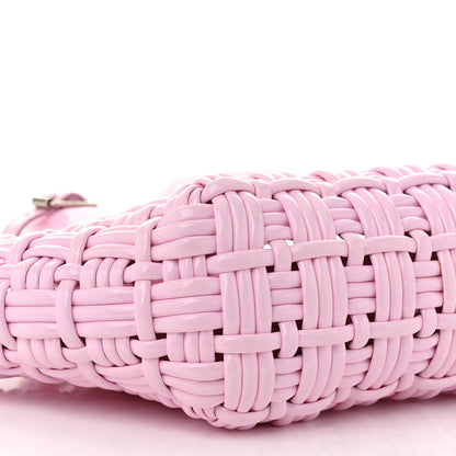 Balenciaga Faux Calfskin Braided Varnished XXS Bistro Basket Candy Pink 9 of 10