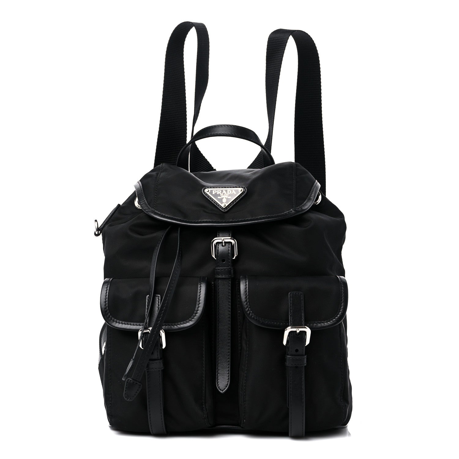 Prada Tessuto Nylon Vela Small Backpack Black 1 of 8